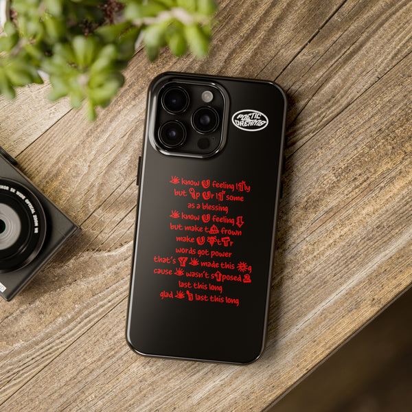 "BLACK/RED" Poetic Dreams Impact-Resistant Phone Case
